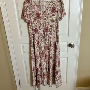 Floral V-Neck Maxi Dress